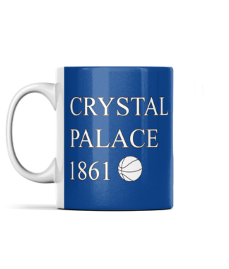 Blue and white 1861 ceramic mug