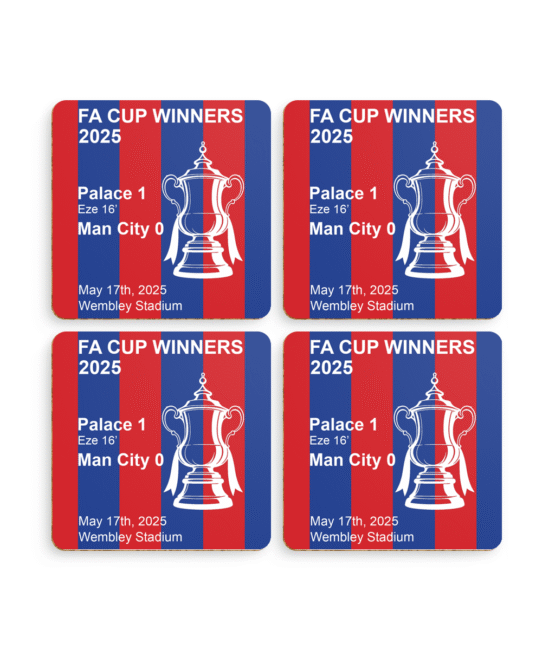 *NEW* Pack of 4 FA Cup winners striped coasters
