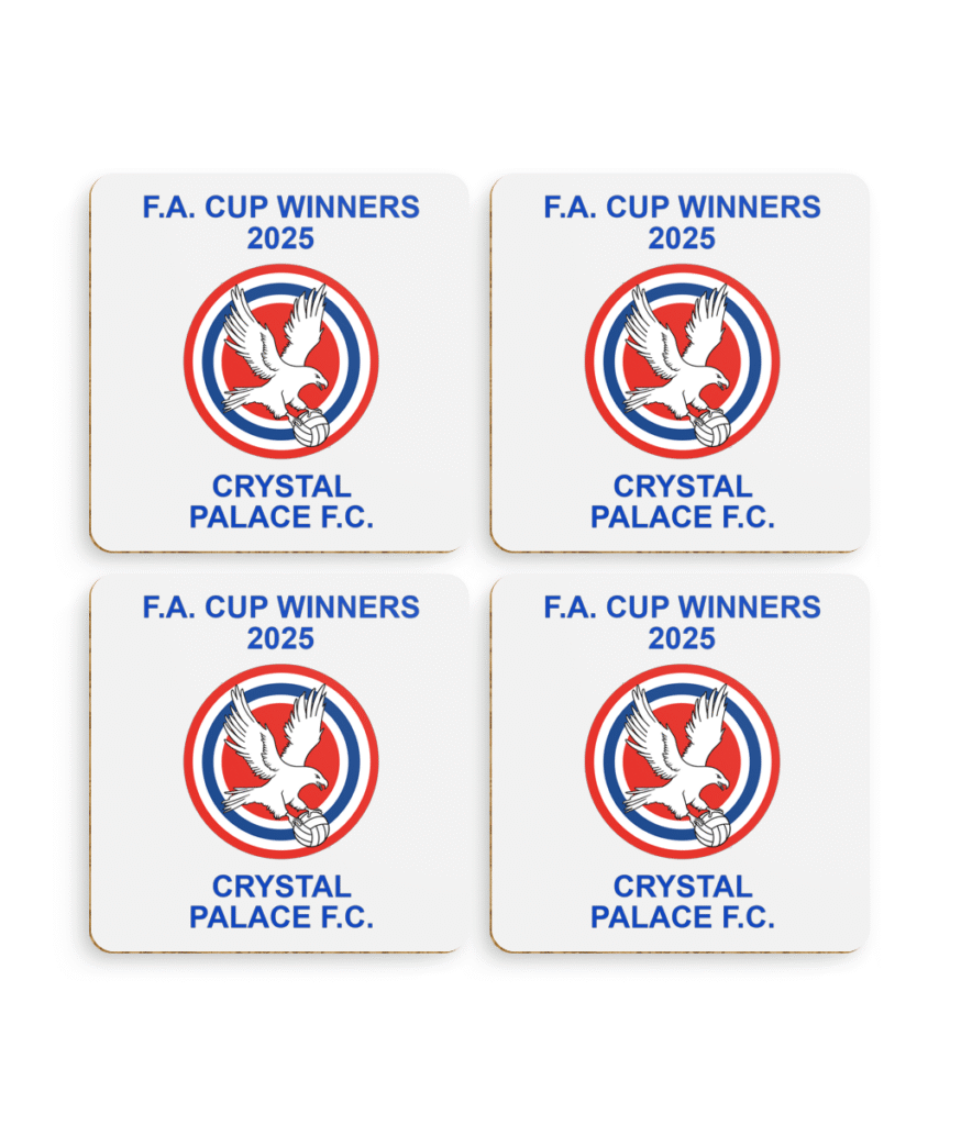 Pack of 4 FA Cup winners crest coasters