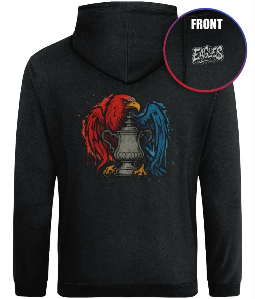 Eagles FA Cup pull over hoodie (white text)