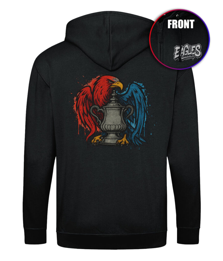 Eagles FA Cup zipped hoodie (white text)
